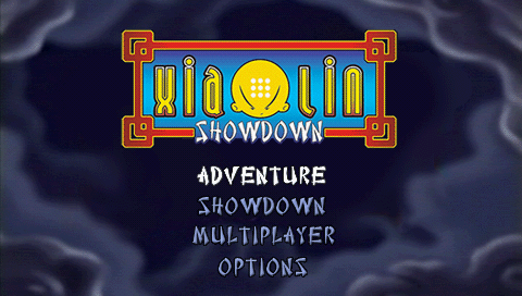 Xiaolin Showdown title screen for PSP